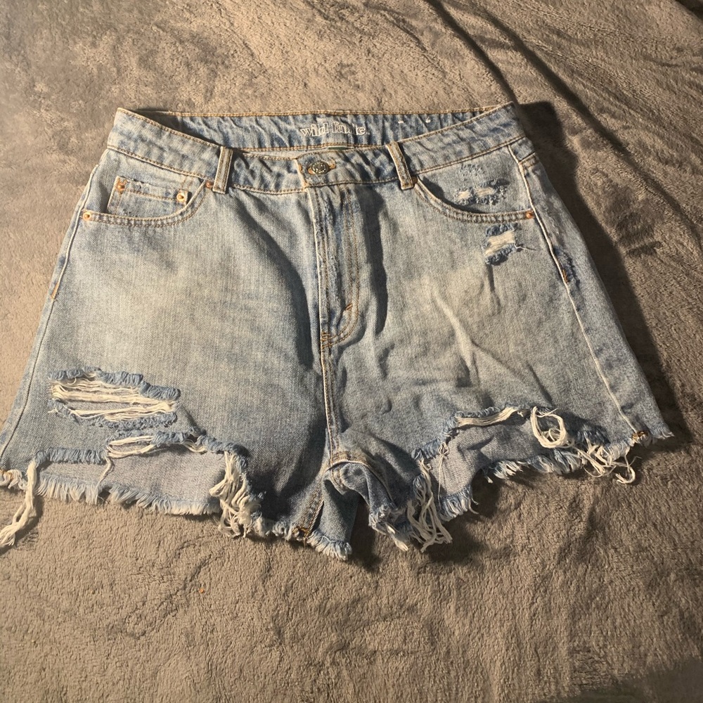 High rise boyfriend shorts